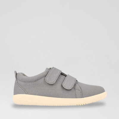 Kp Grass Court Junior Circular Gray Canvas Flat Shoes