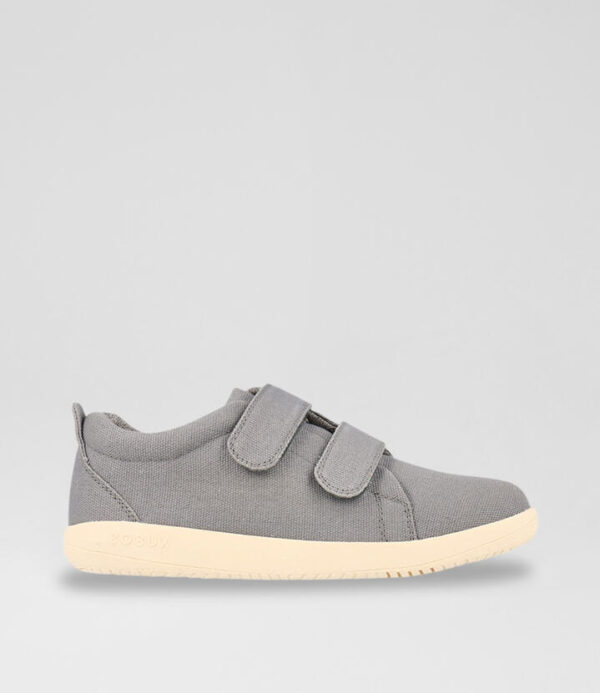 Kp Grass Court Junior Circular Gray Canvas Flat Shoes