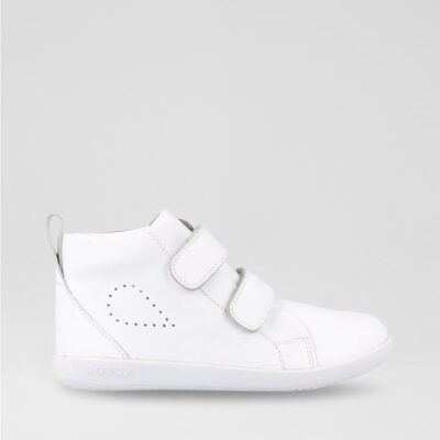 Kp Grass Court High Junior Optical White Leather Ankle Boots