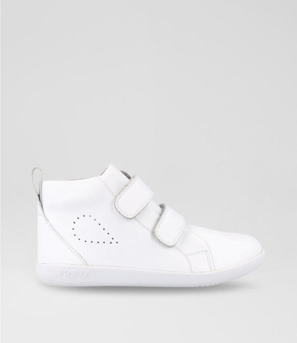 Kp Grass Court High Junior Optical White Leather Ankle Boots