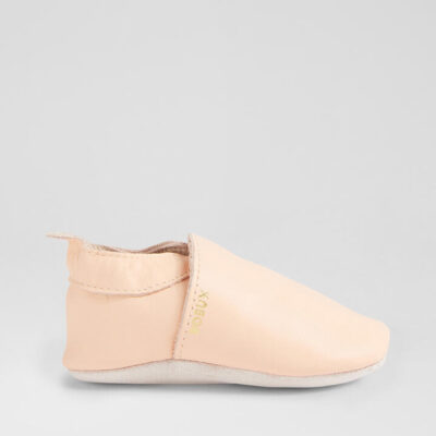 Ss Simple Infant Rose Leather Flat Shoes