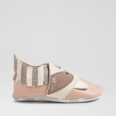 Ss Rickie Infant Pearl Beige Leather Flat Shoes