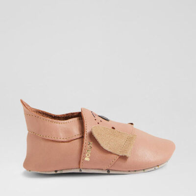 Ss Little Pup Infant Caramel Leather Flat Shoes