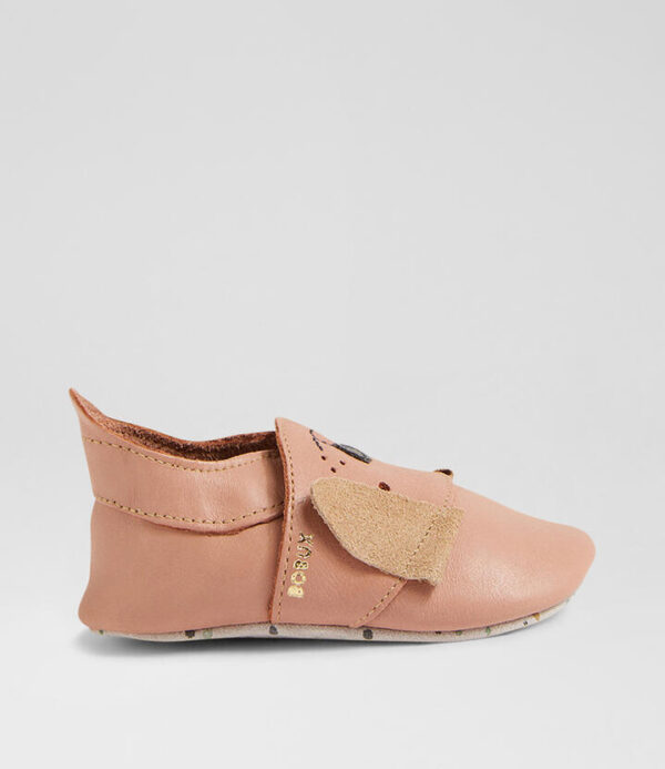 Ss Little Pup Infant Caramel Leather Flat Shoes