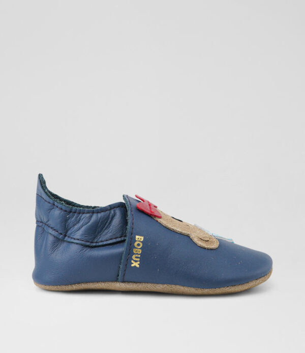 Ss Party Bear Infant Navy Leather Flat Shoes