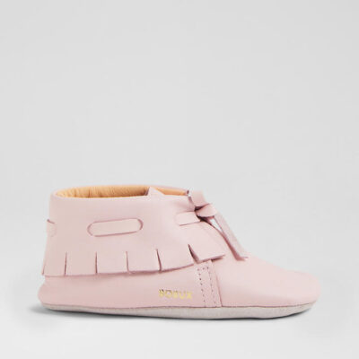 Ss Fringe Infant Rosewater Leather Flat Shoes