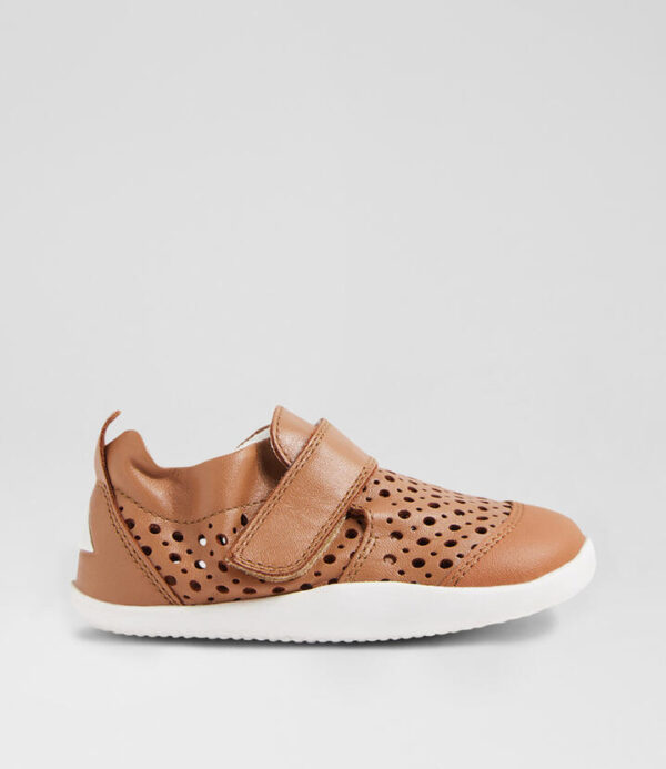 Xp Go Punch Infant Caramel Leather Flat Shoes
