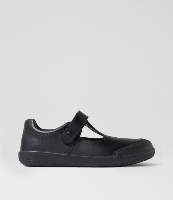 Kp Crossing Junior Black Leather Flat Shoes