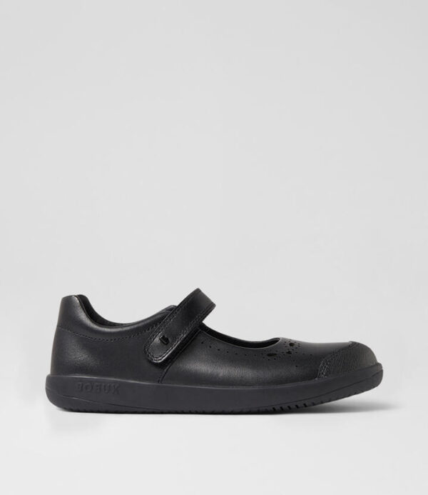 Kp Rebound Black Leather Flat Shoes