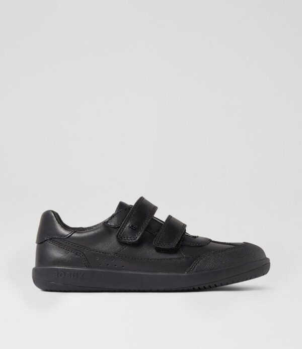 Kp Traverse Black Leather Flat Shoes
