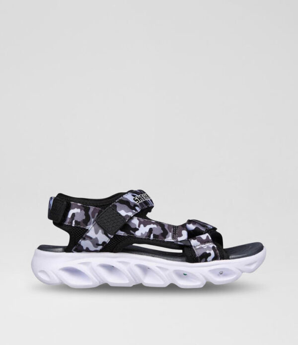 Hypno Splash Sun Breaks Junior Black Grey Fabric Sandals