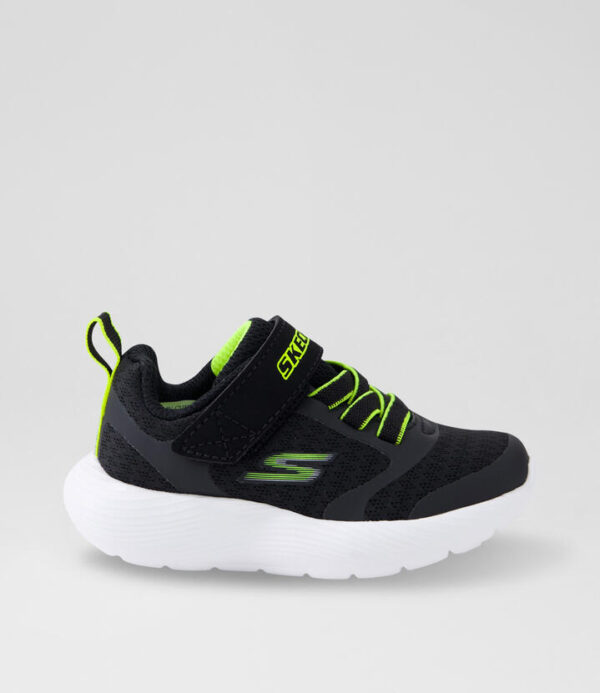 Dyna Toddler Black Lime Fabric Sneakers