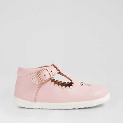 Su Poppy Ballet Pink Leather Flat Shoes