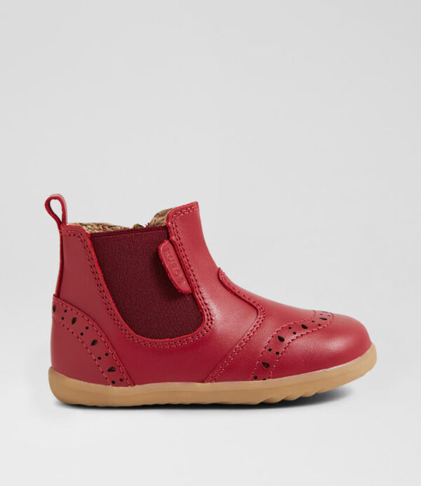 Su Billie Tibitan Red Leather Ankle Boots