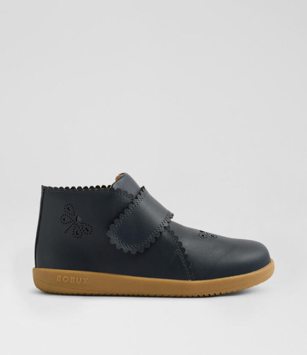 Kp Willow Navy Leather Ankle Boots