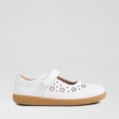 Kp Tilly White Leather Flat Shoes