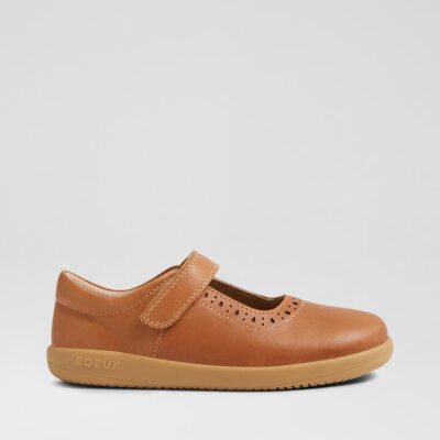 Kp Lola Caramel Leather Flat Shoes