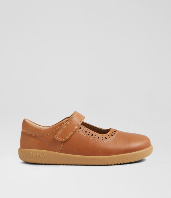 Kp Lola Caramel Leather Flat Shoes