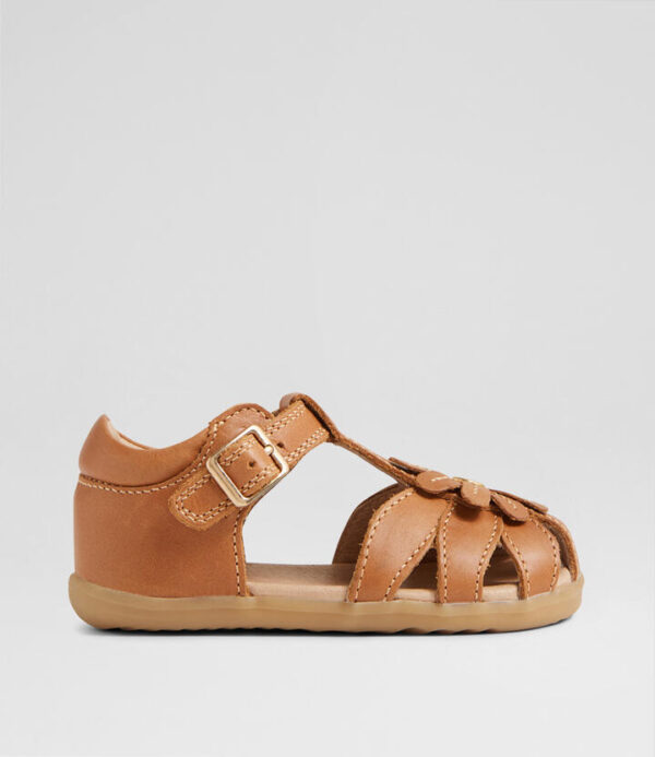 Su Petal Infant Caramel Leather Sandals