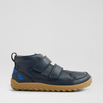 Kp Trek Navy Leather Ankle Boots