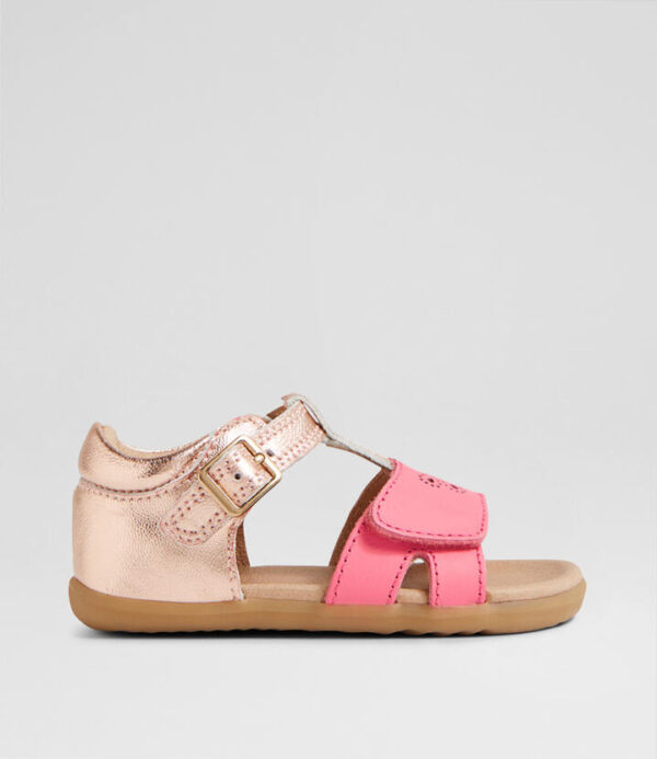 Su Haven Infant Rose Gold Pink Lemonade Leather Sandals