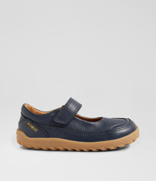 Iw Lucy Navy Leather Flat Shoes