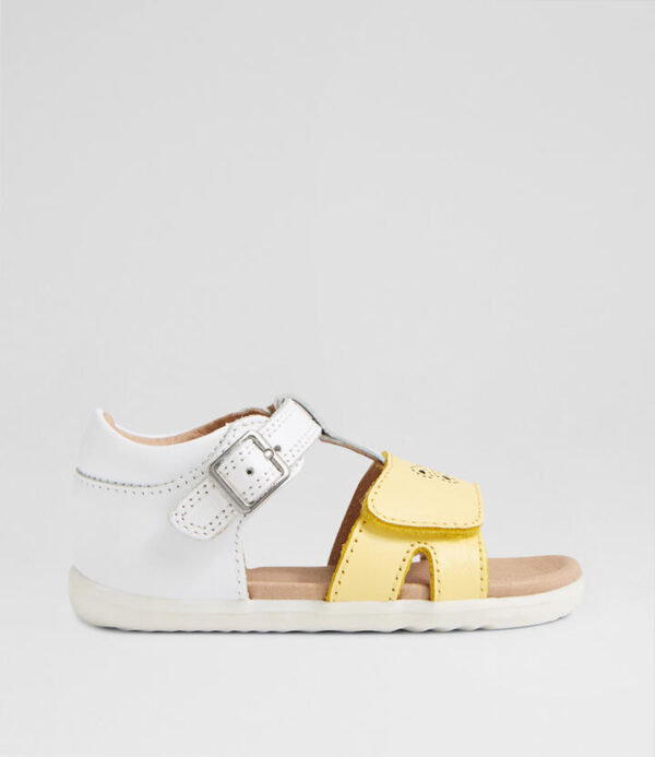 Su Haven Infant White Pale Banana Leather Sandals