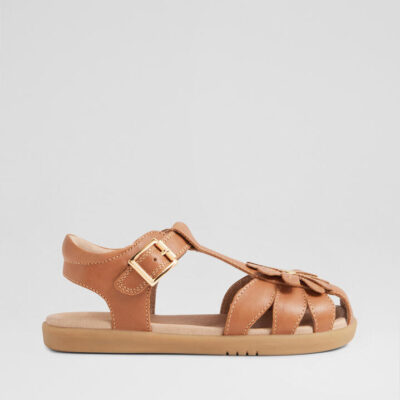 Kp Petal Junior Caramel Leather Sandals