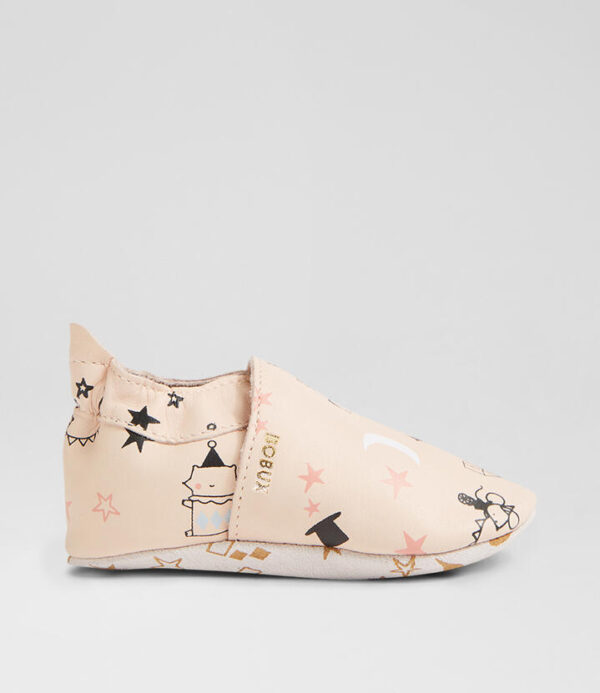 Ss Gala Infant Linen Leather Flat Shoes
