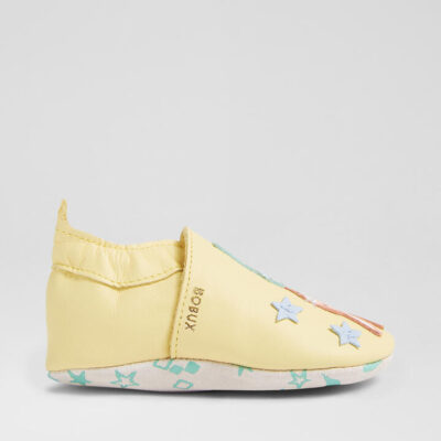 Ss Wander Pale Banana Leather Flat Shoes