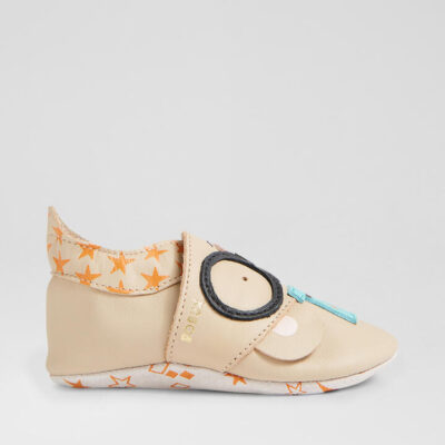 Ss Magic Mouse Smoke Grey Leather Flat Shoes