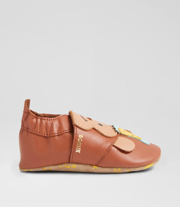 Ss Cheeky Monkey Mocha Sandstorm Leather Flat Shoes
