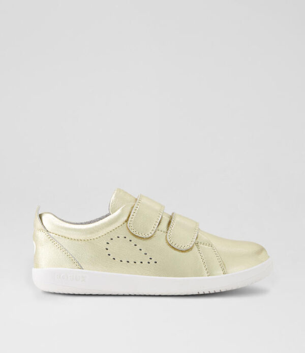 Kp Grass Court Pale Gold Leather Flat Shoes