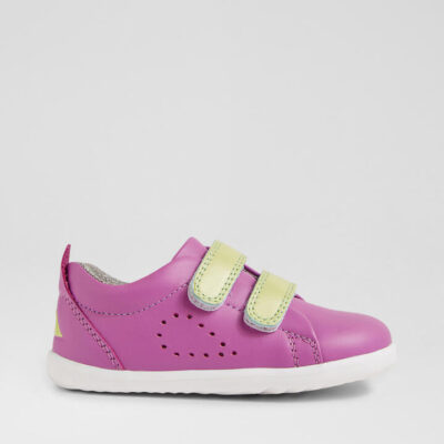 Su Grass Court Orchid Leather Flat Shoes