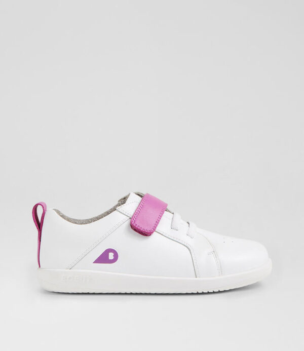 Kp Pace Optical White Orchid Leather Flat Shoes