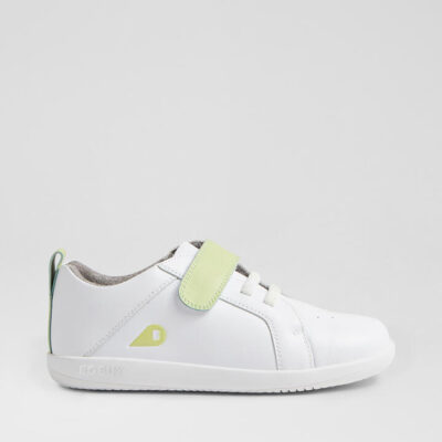 Kp Pace Optical White Shadow Lime Leather Flat Shoes