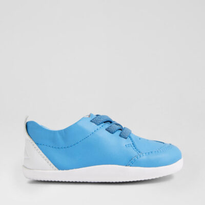 Xp Sport Azure Blue White Leather Flat Shoes