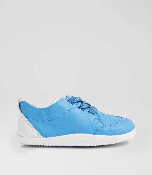 Xp Sport Azure Blue White Leather Flat Shoes