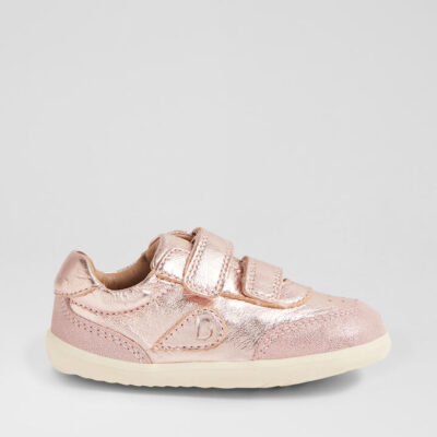 Su Champ Rose Gold Leather Flat Shoes