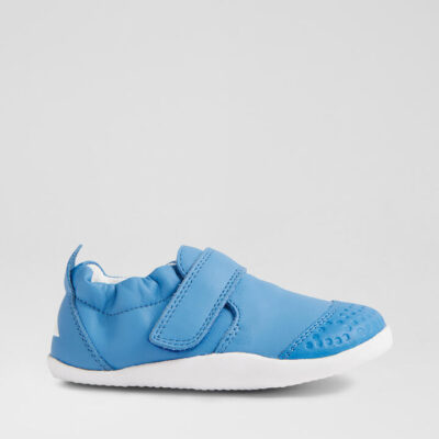 Xp Go Azure Blue Leather Flat Shoes