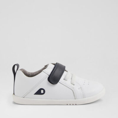 Iw Pace Optical White Navy Leather Flat Shoes