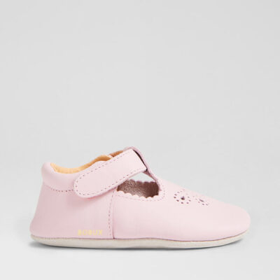 Ss Flutterheart Infant Parfait Pink Leather Flat Shoes
