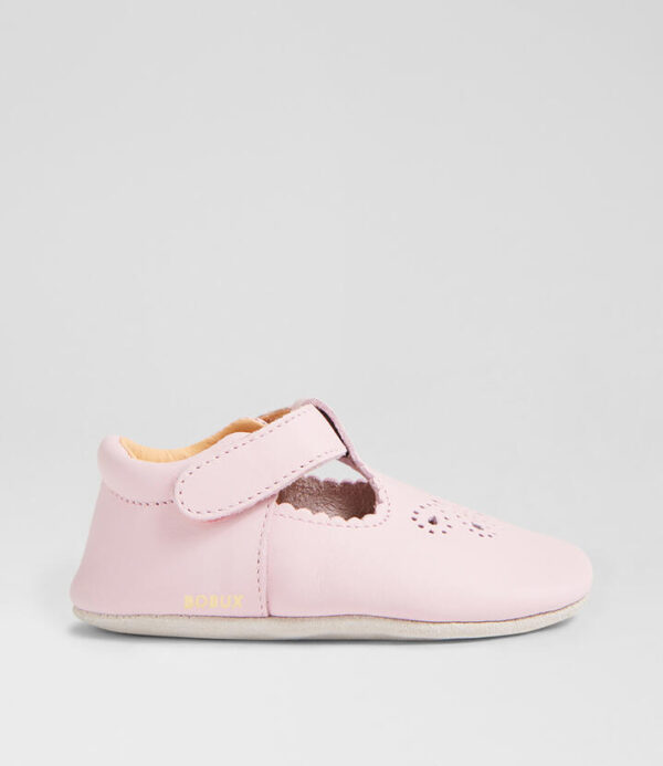 Ss Flutterheart Infant Parfait Pink Leather Flat Shoes