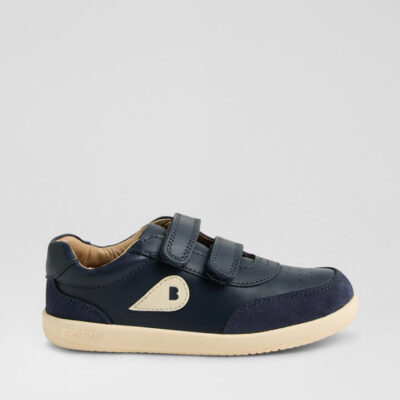 Kp Champ Junior Navy Leather Flat Shoes