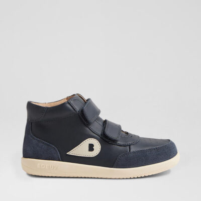 Kp Champ High Junior Navy Leather Ankle Boots