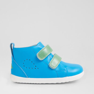 Su Grass Court High Infant Brilliant Blue Leather Ankle Boots