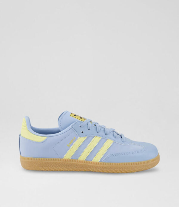Samba Junior Blue Yellow Gum Leather Sneakers