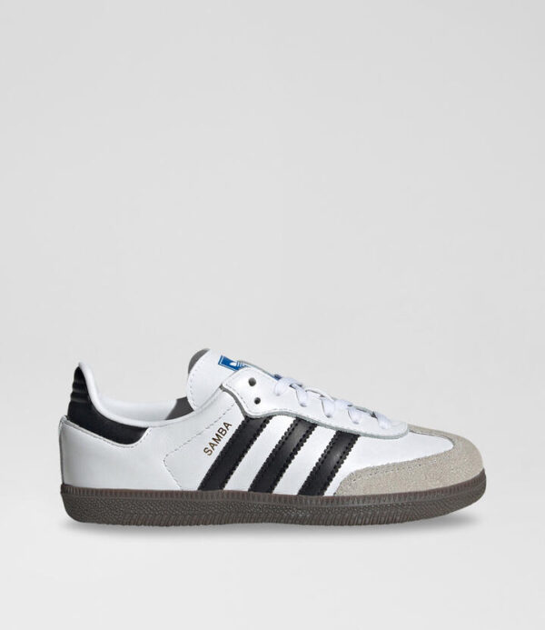 Samba Junior White Black Gum Leather Sneakers