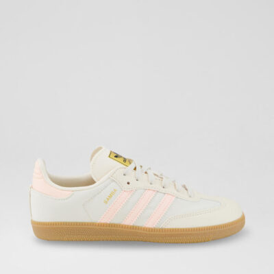 Samba Junior White Orange Gum Leather Sneakers