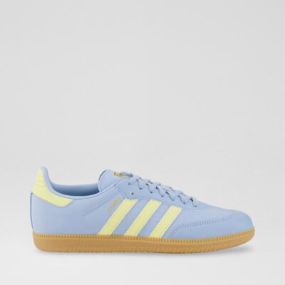 Samba Youth Blue Yellow Gum Leather Sneakers